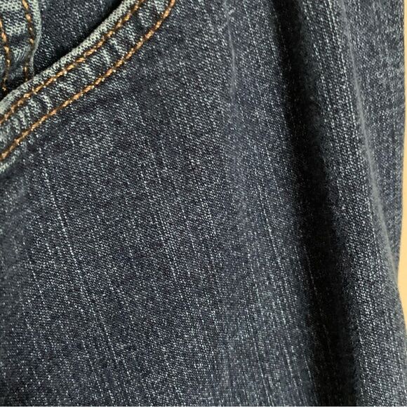 Lauren Jeans Co. Premium Blue Denim Straight Leg High Rise Jeans Size 14 Petite - Picture 7 of 11